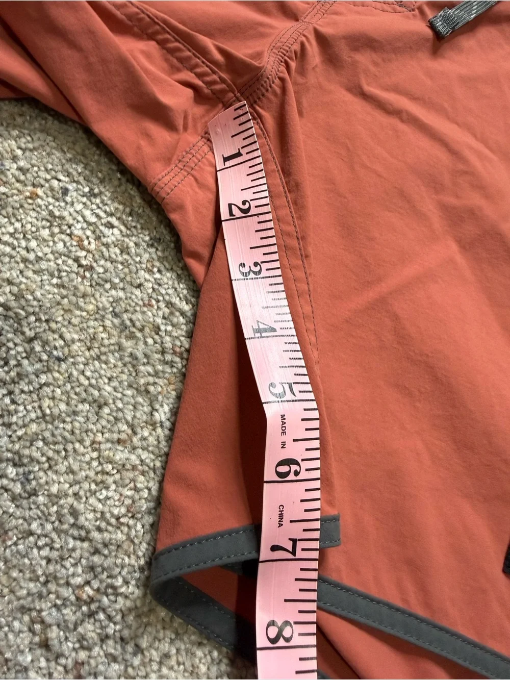 Patagonia Men’s Rust Red Board Shorts with Charcoal Trim 7” inseam